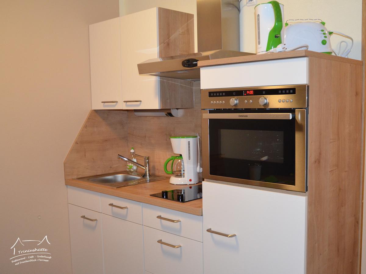 Die Triniushuette "Thueringens Schoenste Aussicht" Rauenstein Kamer foto