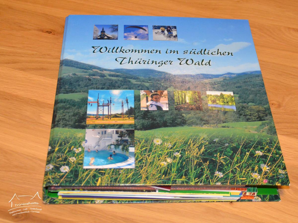 Die Triniushuette "Thueringens Schoenste Aussicht" Rauenstein Buitenkant foto