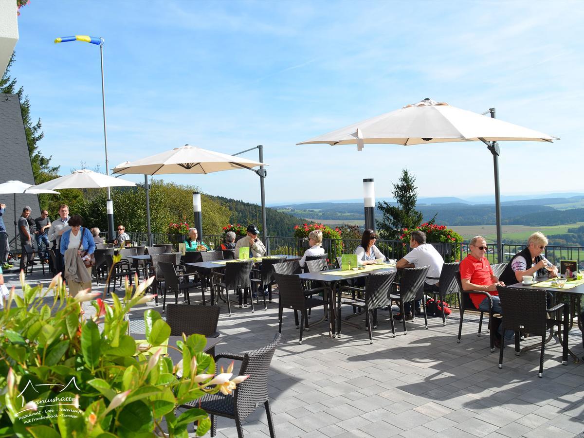 Die Triniushuette "Thueringens Schoenste Aussicht" Rauenstein Buitenkant foto